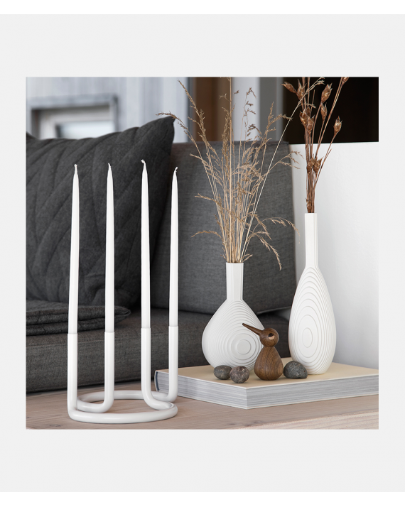 Gemini Candle Holder - White
