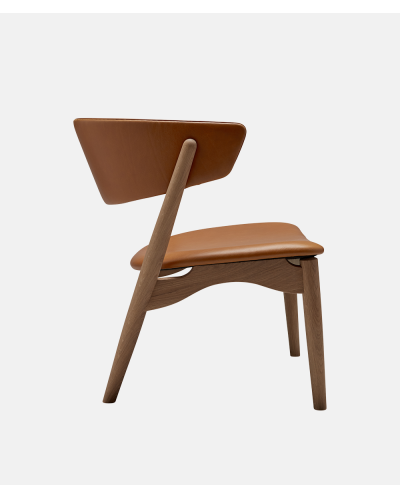 Sibast - No 7 Lounge Chair Whitepigmented Lacquered Oak and Dunes Cognac Leather