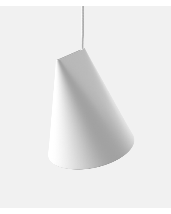 Ceramic Pendant -Wide - White - Design Moebe