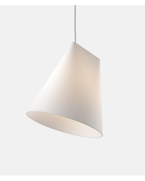 Ceramic Pendant -Wide - White - Design Moebe