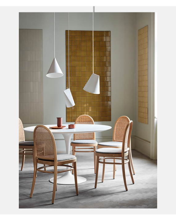 Ceramic Pendant -Wide - White - Design Moebe