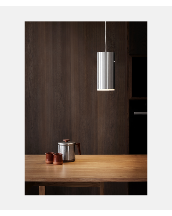 Mob Tube Pendant Large - Brushed Aluminium
