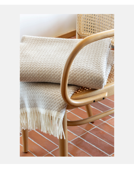 Røros Tweed Mello Throw - Warm Grey - Skogstad & Wærnes