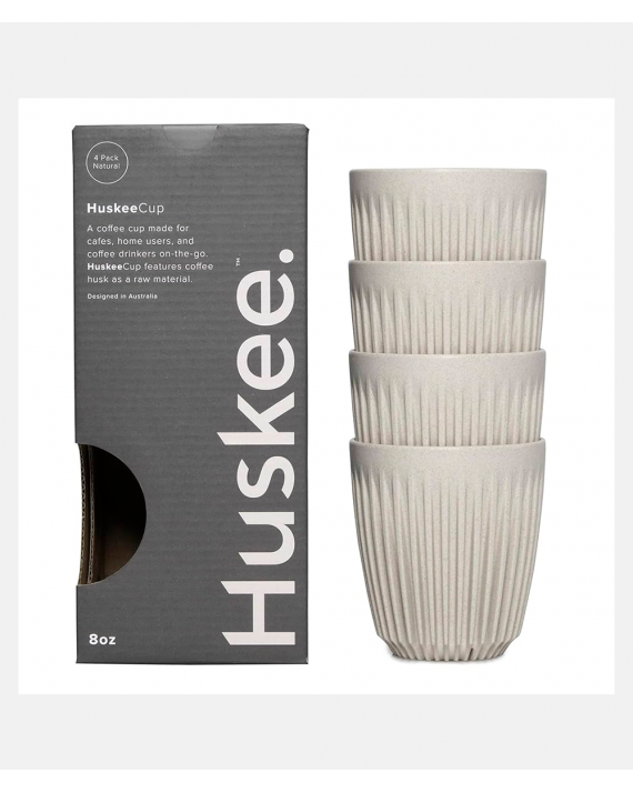 Huskee Cup 4 pcs - 235 ml - Natur
